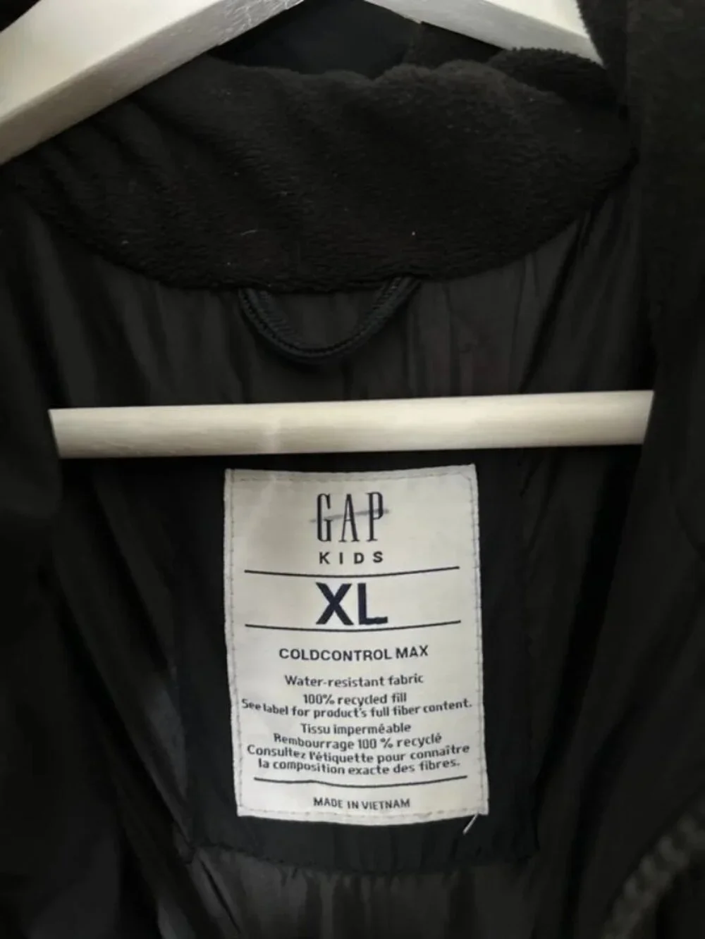 Gap Kids Warmest Jacket Puffer Black Hood Water Resistant